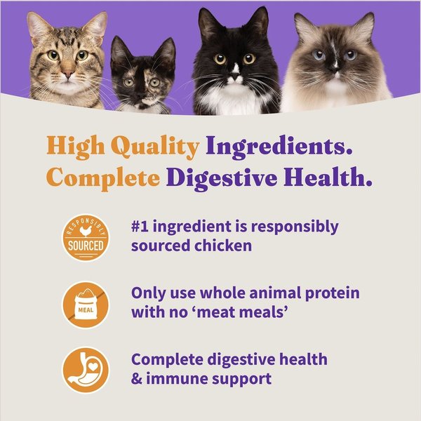 Show full view: Halo Holistic Kitten Food Grain-Free Cage-Free Chicken Recipe Complete Digestive Health Dry Cat Food, 2.72-kg bag slide 5 of 10