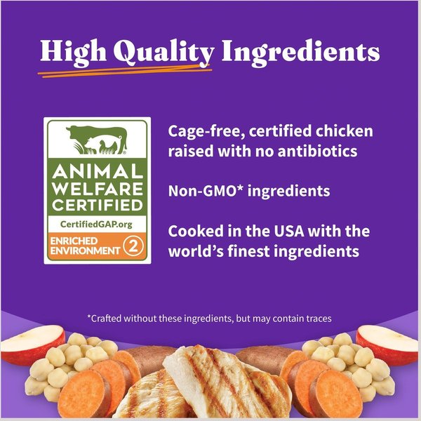 Show full view: Halo Holistic Complete Digestive Health Grain-Free Chicken & Sweet Potato Recipe Senior Dry Dog Food, 4.54-kg bag slide 6 of 10
