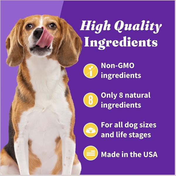 Show full view: Halo Plant-Based Dog Treats with Peanut Butter & Banana Vegan Dog Treat, 8-oz bag slide 4 of 7