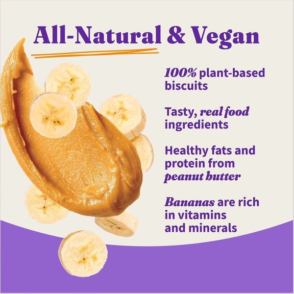 Show full view: Halo Plant-Based Dog Treats with Peanut Butter & Banana Vegan Dog Treat, 8-oz bag slide 3 of 7