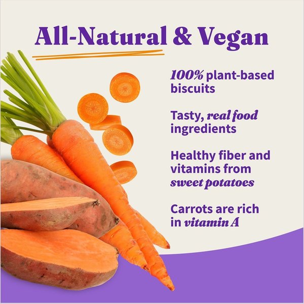 Show full view: Halo Plant-Based Dog Treats with Sweet Potato & Carrots Vegan Dog Treats, 8-oz bag slide 4 of 8