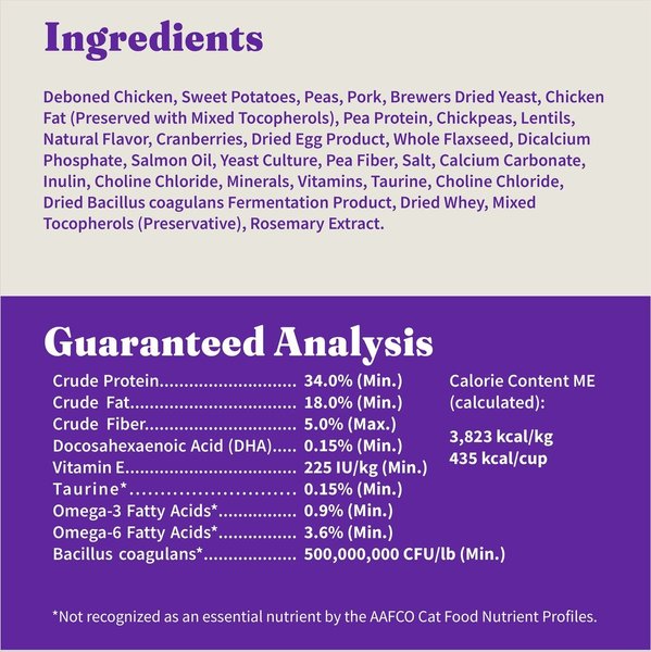 Show full view: Halo Holistic Kitten Food Grain-Free Cage-Free Chicken Recipe Complete Digestive Health Dry Cat Food, 2.72-kg bag slide 8 of 10