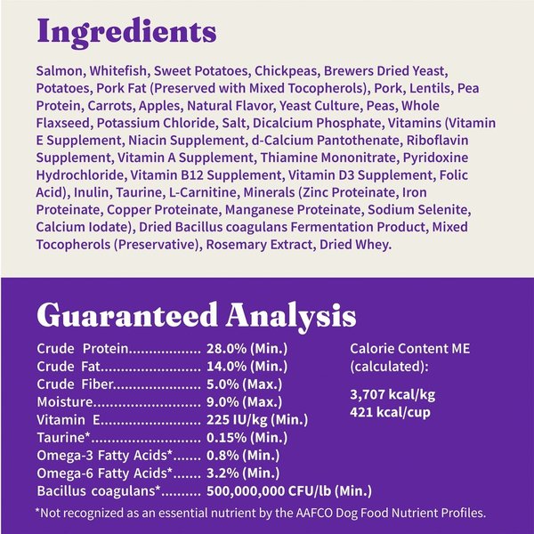 Show full view: Halo Holistic Complete Digestive Health Wild-Caught Salmon & Whitefish Recipe Small Breed Dry Dog Food, 4.54-kg bag slide 8 of 10