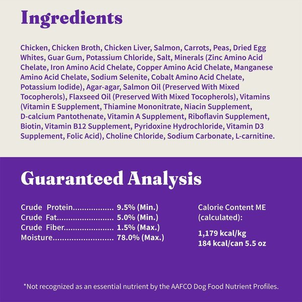 Show full view: Halo Chicken & Salmon Recipe Grain-Free Small Breed Canned Dog Food, 5.5-oz, case of 12 slide 6 of 8