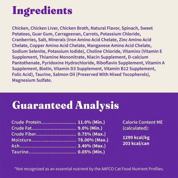 Show full view: Halo Adult Grain-Free Pate Chicken Recipe Wet Cat Food, 5.5-oz can, case of 12 slide 7 of 8