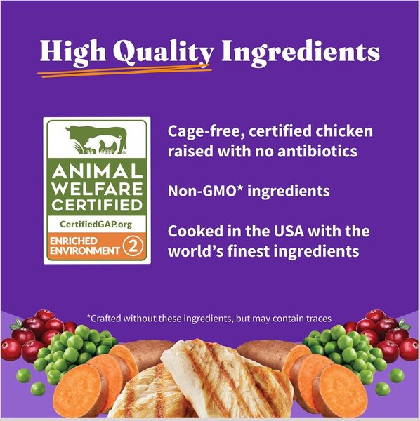 Show full view: Halo Holistic Indoor Chicken Recipe Complete Digestive Health & Healthy Weight Support Adult Grain-Free Cage-Free Dry Cat Food, 2.72-kg bag slide 7 of 11