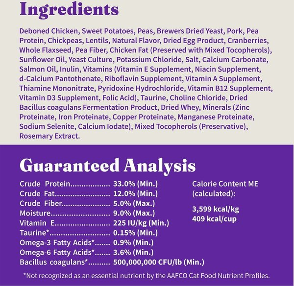 Show full view: Halo Holistic Indoor Chicken Recipe Complete Digestive Health & Healthy Weight Support Adult Grain-Free Cage-Free Dry Cat Food, 1.36-kg bag slide 9 of 11