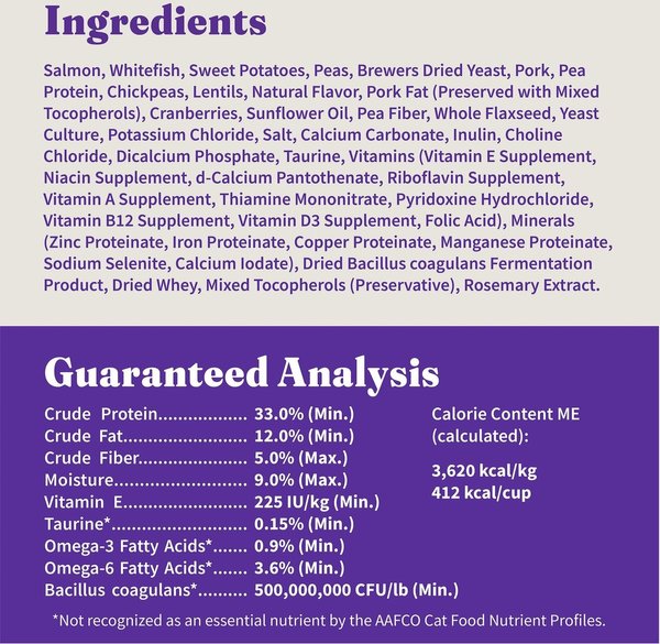 Show full view: Halo Holistic Wild-Caught Salmon & Whitefish Recipe Dry Cat Food, 4.54-kg bag slide 8 of 10