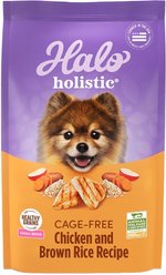 Halo Holistic Chicken & Brown Rice Small Breed Dry Dog Food, 1.59-kg bag
