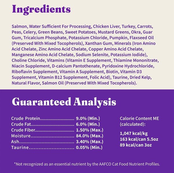 Show full view: Halo Salmon Stew Adult Grain-Free Wet Cat Food, 5.5-oz can, case of 12 slide 6 of 8