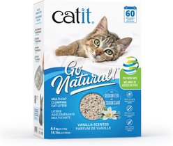 Catit Go Natural! Pea Husk Clumping Multi-Cat Cat Litter, Vanilla Scented, 6.4-kg box