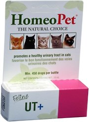 HomeoPet Feline Urinary UT+ Supplement for Cats, 15-ml bottle