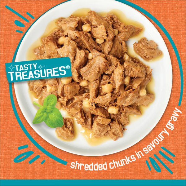 Show full view: Friskies Tasty Treasures with Chicken & Tuna in Sauce Wet Cat Food, 156-g can, case of 24 slide 8 of 10