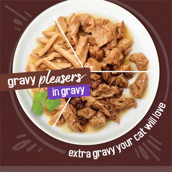 Show full view: Friskies Gravy Pleasers Variety Pack Wet Cat Food, 156-g can, case of 24 slide 8 of 8