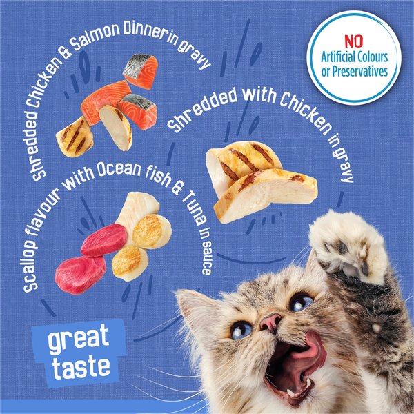 Show full view: Friskies Seafood & Chicken Lovers Variety Pack Wet Cat Food, 156-g can, case of 24 slide 4 of 9