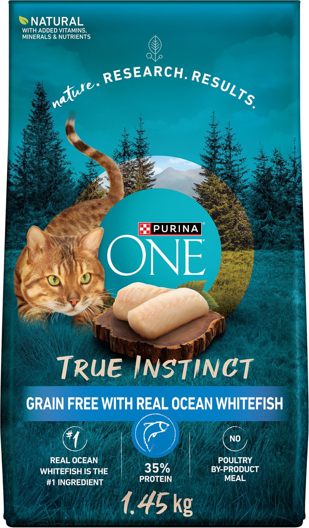 Purina ONE True Instinct Grain Free Ocean Whitefish Dry Cat Food 1.45 kg bag