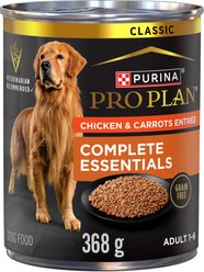 Purina Pro Plan Complete Essentials Chicken & Carrots Entree Wet Dog Food, 368-g can, case of 12