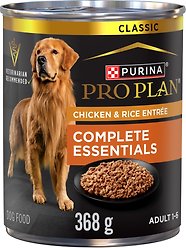 Purina Pro Plan Complete Essentials Chicken & Rice Entree Wet Dog Food, 368-g can, case of 12