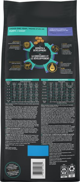 Show full view: Purina Pro Plan Development Lamb & Rice Formula Dry Puppy Food, 2.72-kg bag slide 3 of 9