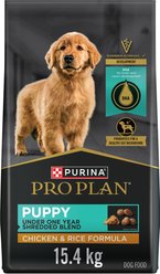 Purina Pro Plan Development Shredded Blend Chicken & Rice Formula Dry Dog Food, 15.4-kg bag