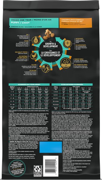 Show full view: Purina Pro Plan Development Shredded Blend Chicken & Rice Formula Dry Dog Food, 2.72-kg bag slide 3 of 9
