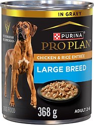 Purina Pro Plan Large Breed Chicken & Rice Entree Wet Dog Food, 368-g can, case of 12