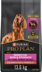 Purina Pro Plan Sensitive Skin & Stomach Salmon & Rice Formula Dry Dog Food, 13.6-kg bag