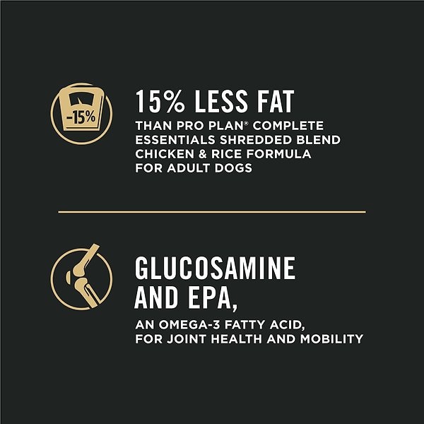 Show full view: Purina Pro Plan Weight Management Large Breed Formula Dry Dog Food, 15.4-kg bag slide 4 of 10