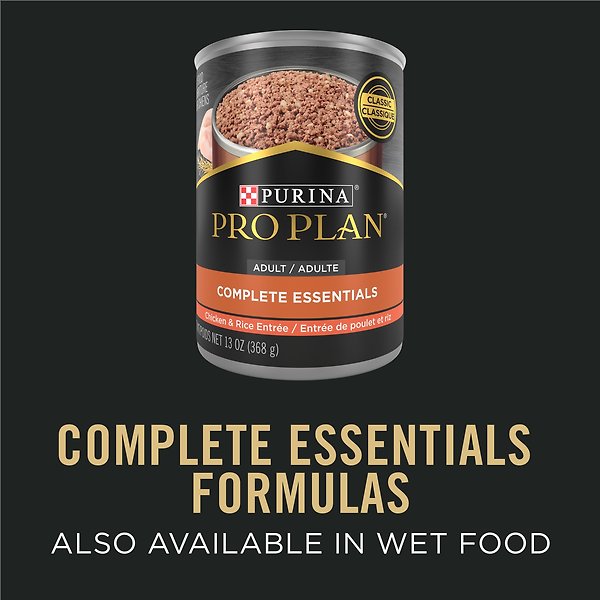 Show full view: Purina Pro Plan Complete Essentials Shredded Blend Chicken & Rice Formula Dry Dog Food, 21.3-kg bag slide 6 of 10