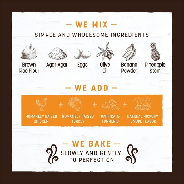 Show full view: Earth Animal No-Hide Medium Roll Long Lasting Natural Rawhide Alternative Barbeque Smoked Chicken & Turkey Recipe Dog Chew Treat slide 4 of 9