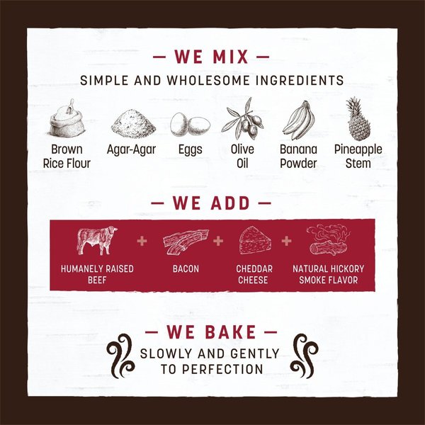 Show full view: Earth Animal No-Hide Small Roll Long Lasting Natural Rawhide Alternative Barbeque Bacon Cheeseburger Recipe Dog Chew Treat slide 4 of 10