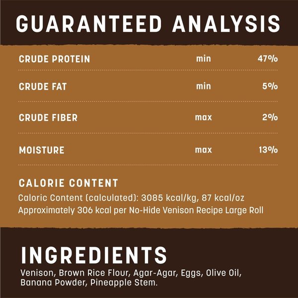 Show full view: Earth Animal No-Hide Large Rolls Long Lasting Natural Rawhide Alternative Venison Recipe Chew Dog Treats, 1 count slide 7 of 9