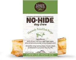 Earth Animal No-Hide Small Rolls Long Lasting Natural Rawhide Alternative Pork Recipe Chew Dog Treats, 1 count
