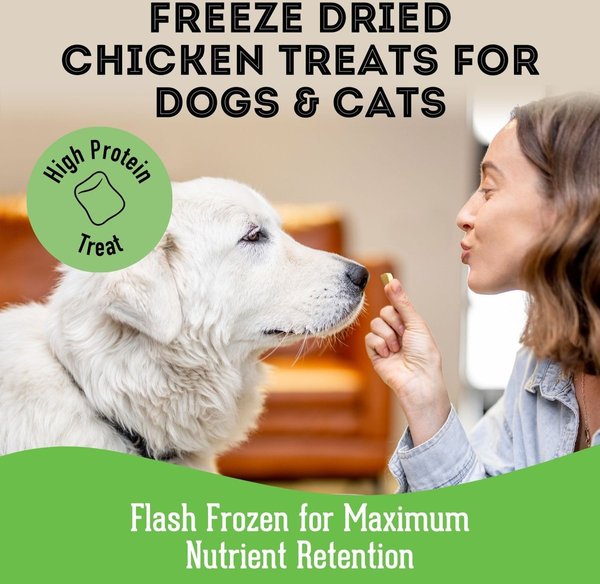 Show full view: The Granville Island Pet Treatery Why Did the Dog Cross the Road? Freeze-Dried Chicken Dog & Cat Treats, 1.76-oz bag slide 6 of 7