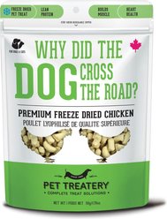 The Granville Island Pet Treatery Why Did the Dog Cross the Road? Freeze-Dried Chicken Dog & Cat Treats, 1.76-oz bag