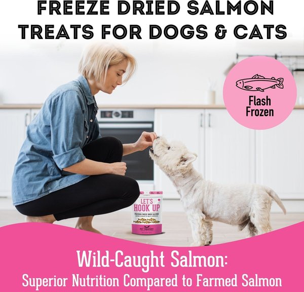 Show full view: The Granville Island Pet Treatery Let's Hook Up Freeze-Dried Salmon Dog & Cat Treats, 1.76-oz bag slide 3 of 7