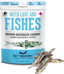 The Granville Island Pet Treatery With Love & Fishes Dehydrated Sardine Dog & Cat Treats, 3.17-oz bag