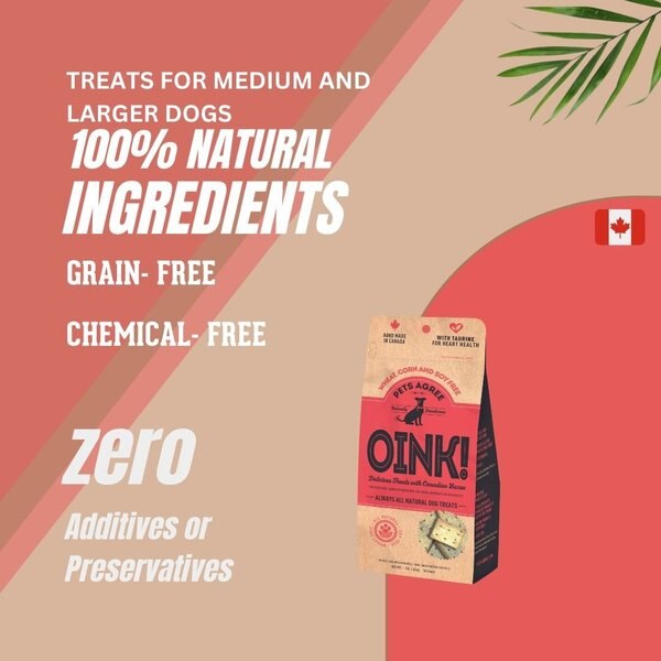 Show full view: The Granville Island Pet Treatery OINK! Pets Agree Grain-Free Bacon Flavored Dog Treats, 16-oz bag slide 6 of 8