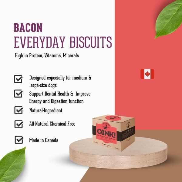 Show full view: The Granville Island Pet Treatery Oink! Pets Agree Bacon Flavored Dog Treats, 32-oz bag, Small slide 6 of 9