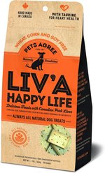 The Granville Island Pet Treatery Liv'A Happy Life Pets Agree Grain-Free Liver Flavored Dog Treats, 16-oz bag