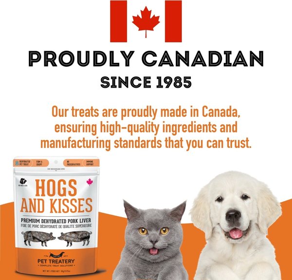 Show full view: The Granville Island Pet Treatery Hogs & Kisses Dehydrated Pork Liver Dog & Cat Treats, 3.17-oz bag slide 7 of 7