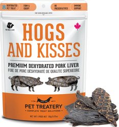 The Granville Island Pet Treatery Hogs & Kisses Dehydrated Pork Liver Dog & Cat Treats, 3.17-oz bag