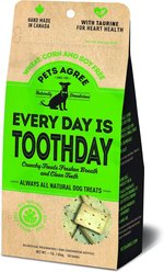 The Granville Island Pet Treatery Everyday is Tooth Day Pets Agree Grain-Free Breath Freshening Dog Treats, 16-oz bag