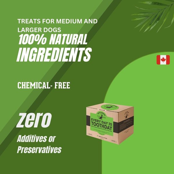 Show full view: The Granville Island Pet Treatery Everyday is Tooth Day Pets Agree Breath Freshening Dog Treats, 32-oz bag, Large slide 6 of 9