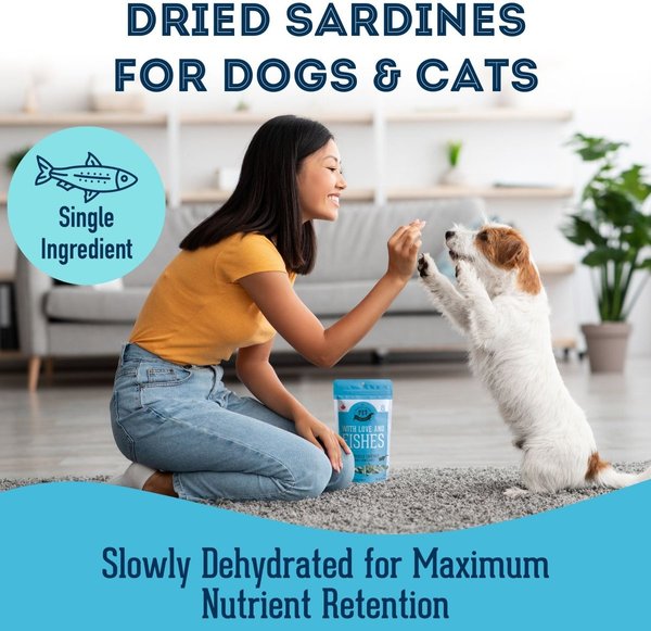 Show full view: The Granville Island Pet Treatery All of a Sardine I was Hungry Dehydrated Sardine Dog & Cat Treats, 1.76-oz bag slide 3 of 9