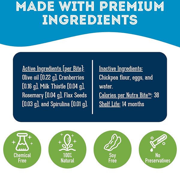 Show full view: The Granville Island Pet Treatery Love Me Longer (Boost My Immunity) Nutra Supplement Treat Bites, 240-g bag slide 6 of 6