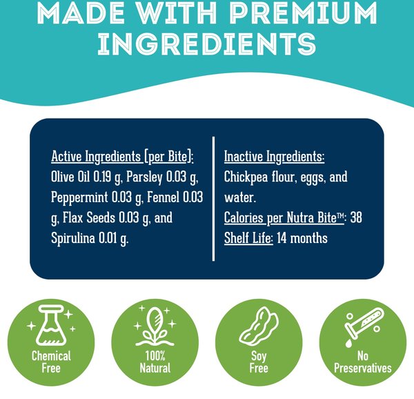 Show full view: The Granville Island Pet Treatery Gasp! My Breath Is Stinky Nutra Supplement Treat Bites, 240-g bag slide 6 of 6