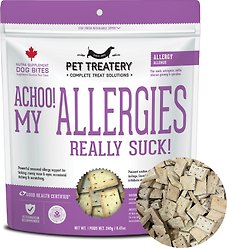 The Granville Island Pet Treatery Achoo! My Allergies Really Suck! Nutra Supplement Treat Bites, 240-g bag