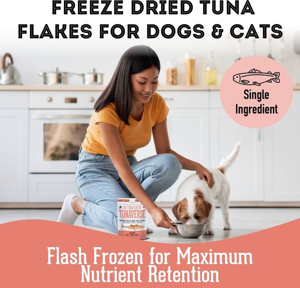 Show full view: The Granville Island Pet Treatery Best Treats in the Tunaverse Premium Freeze Dried Flakes, 15-g bag slide 3 of 6