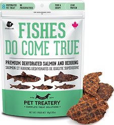 The Granville Island Pet Treatery Fishes Do Come True Premium Dehydrated Salmon and Herring, 80-g bag